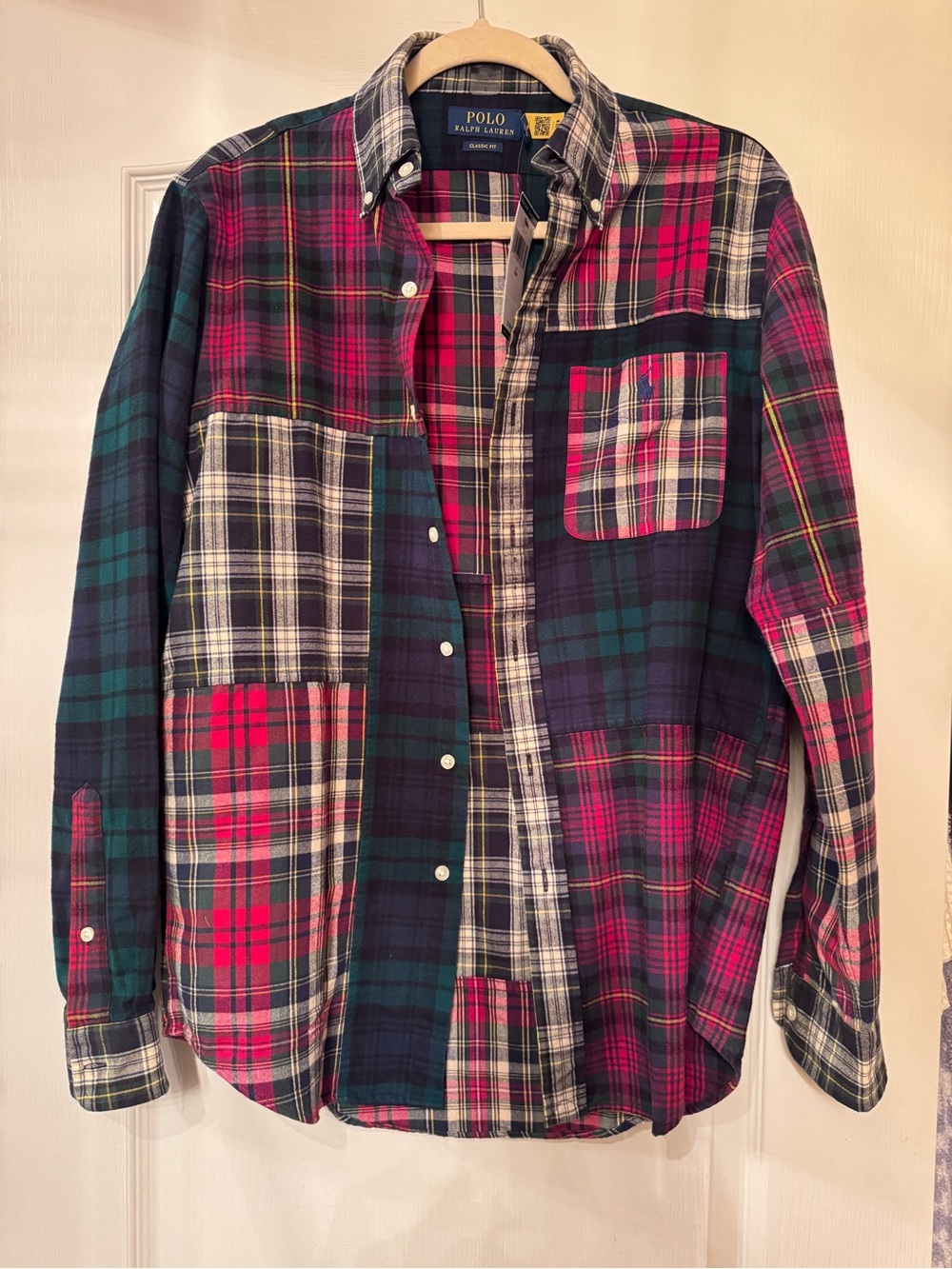 New! Ralph Lauren Multicolor Plaid button down Shirt With Hangtags